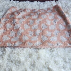 Banana Republic Pastel Orange  and Cream Mini Skirt